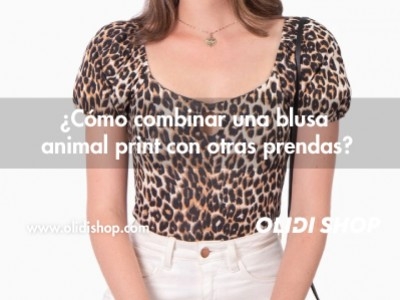 ¿Cómo combinar una blusa animal print con otras prendas?